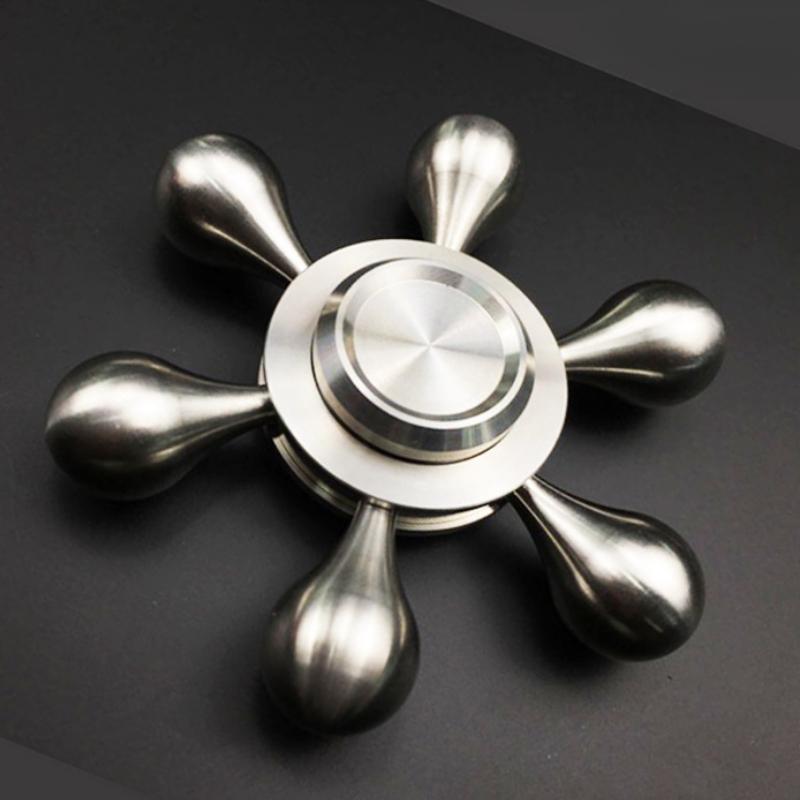 Water Droplet Stainless Steel Fidget Spinner Edc Metal Spinning Top Tip Relieve Stress Relief Toy Gyroscope Anti-Stress For Kids