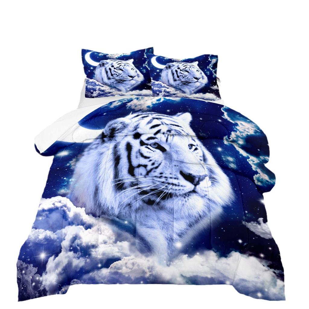 Husky Animal Quilt Fat Quilt Feather Silk Cotton Vacuum Packaging Digital Printing New Arrival Three-piece Quilt Cover Set
