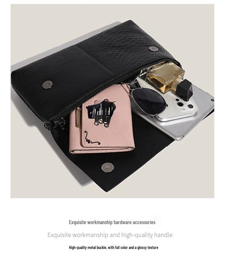 Bolso de Mano Retro de Piel de Cocodrilo Nueva Tendencia: Bolso de mano de moda de gran capacidad para damas