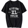 Tamanho Grande verão Para ela camiseta Keystone Xl Pipeline Hardisty Alta Steele City Neb Manga Curta Street Wear Gola O tops