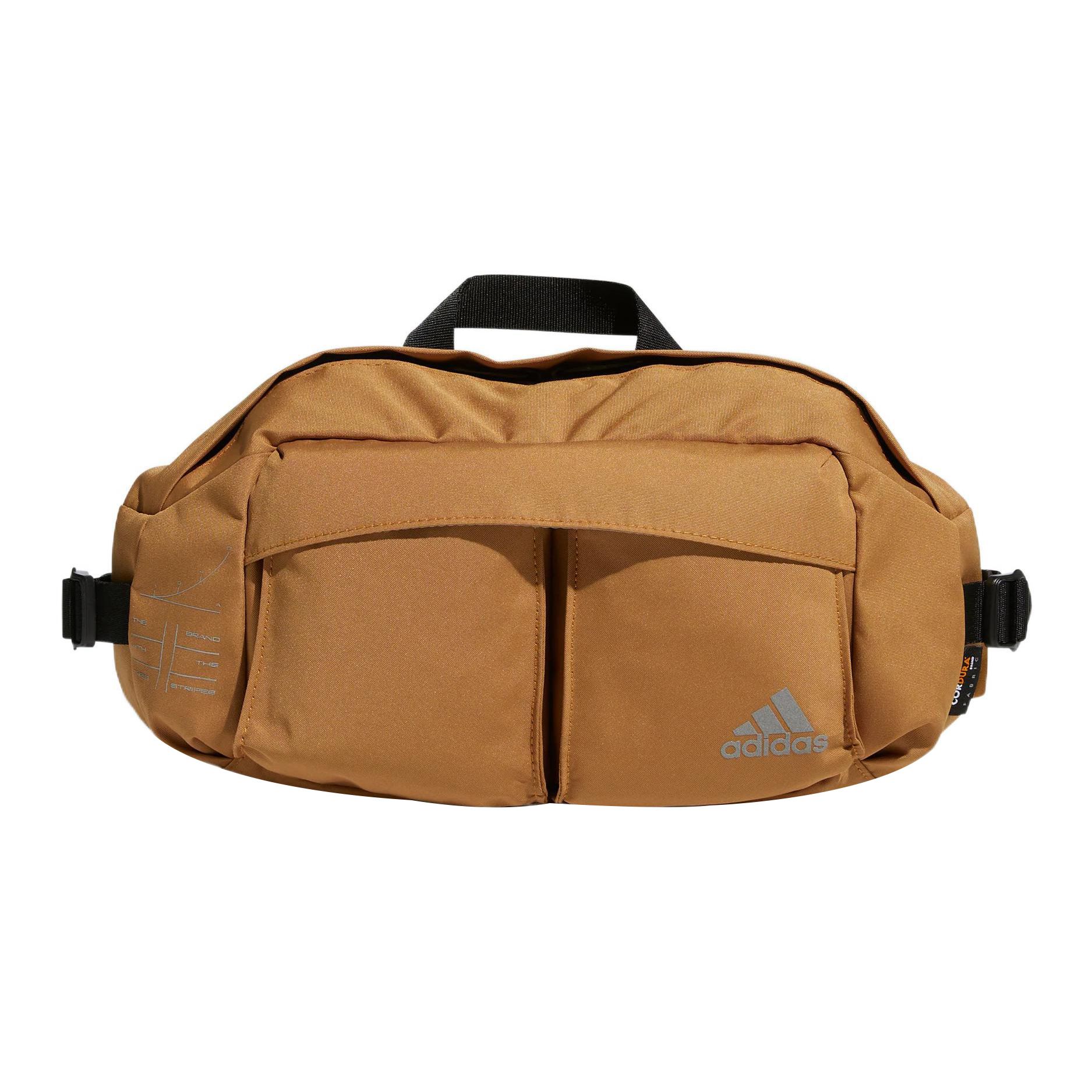 

Adidas Silver Logo Multi-Pocket Sports Waist Bag Unisex Waist Bag Ginger-Yellow Wheat-Brown HP1501 Ginger Yellow & Wheat Brown