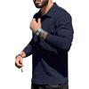 Herren Frühling und Herbst Casual Revers Langarm T-Shirt Slim Sport Revers Poloshirt Herrenmode