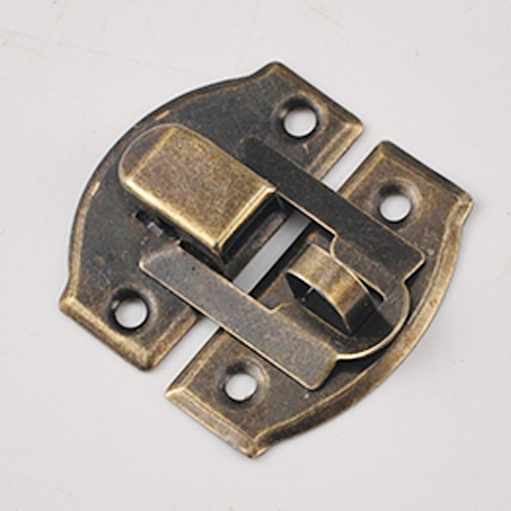 4pcs Vintage Iron Buckle Hasp Lock Buckle for Storage Boxes, Drawers, Cabinets