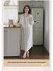 Pure Cotton Maternity Dress with Breast Pads - Lightweight Spring/Summer Postpartum Breastfeeding Robe