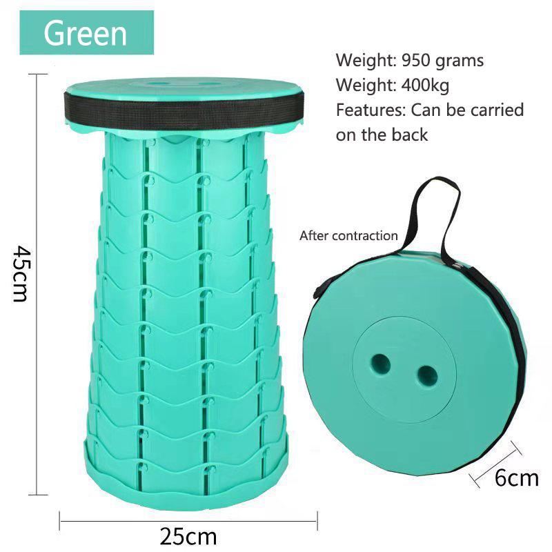 Portable Folding Stool  Lightweight Plastic Subway Queuing Chair And Outdoor Camping Fishing With Carry Bag Telescopic Stool