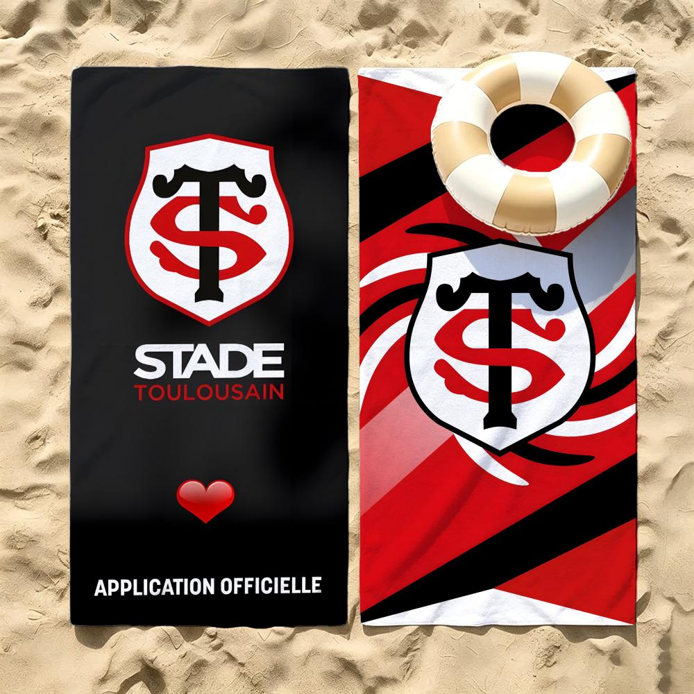 Rugby Club Stade Toulousain Towel Microfiber Beach Towel Quick Dry Absorbent Soft for Swimming Yoga Resort Travel Camping