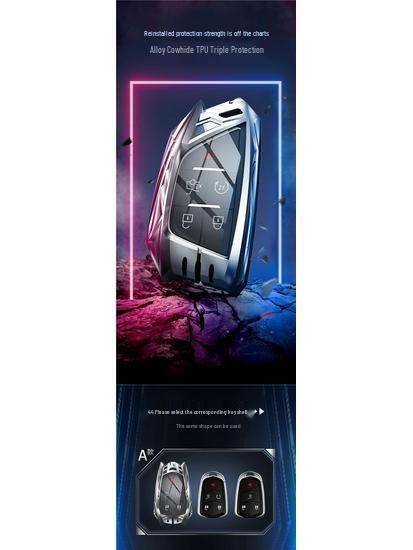 Protective Alloy Key Shell for Cadillac CT4, CT5, Escalade