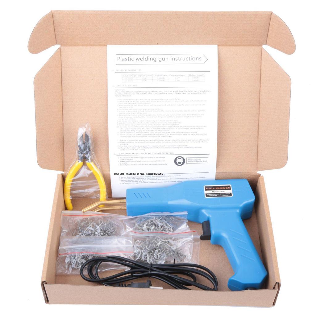 H50 Multi-Color Plastic Welder Set: Car Bumper Repair Gun & Nails - EU/US Standard