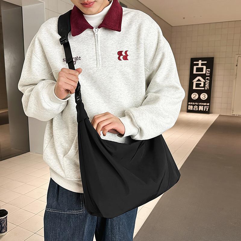 Crossbody Bag Women'S Simple Large-Capacity Tote Bag Commuter Mailman Bag Men'S Neutral Sports Style Shoulder Bag Women