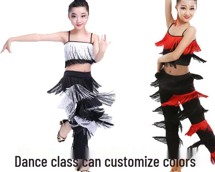 Adult & Children's Latin Dance Fringe Pants for Competition & Practice