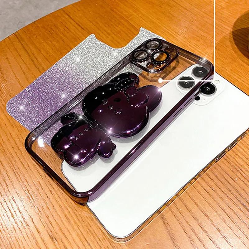 Glitzer Spiegel Hase Halter Hülle Für OPPO Reno 13 12 11 Pro/F A60 A80 A40/M 96 76 36 78 58 57 38 18 79 98 Weiche Schutzhülle