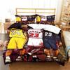 Star del Basket Americano No. Set Letto 23 Pezzi Ragazzi Ragazze Misura Singola Queen Copripiumino Federa Letto Bambini Adulti Tessile per la Casa