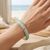 Enamel Floral Vintage Cloisonne Bangle Colorful Women's Hand Bracelet Flower Crystal Bangle  Ladies