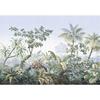Vintage Hand‑Painted Tropical Jungle Wall Mural Palm Leaf Floral Wallpaper