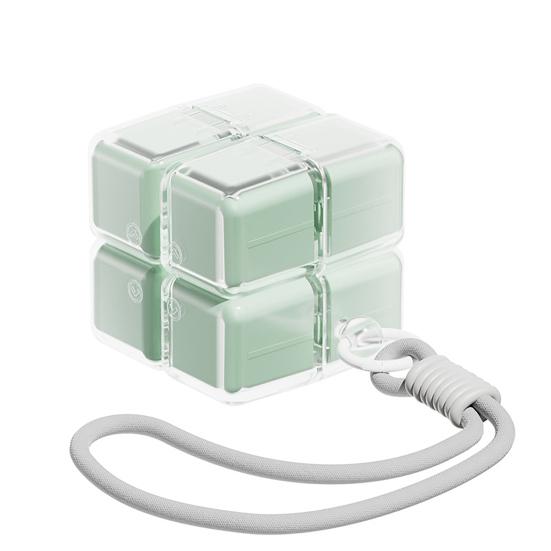 Cube Pill Box with Lanyard Portable 8-Cell Medicine Box Sealed Pill Dispenser Cube 7