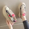 New Spring and Autumn Tire Sole Sneakers with Wide-leg Pants Heightening Shoes Lightweight Dad Shoes