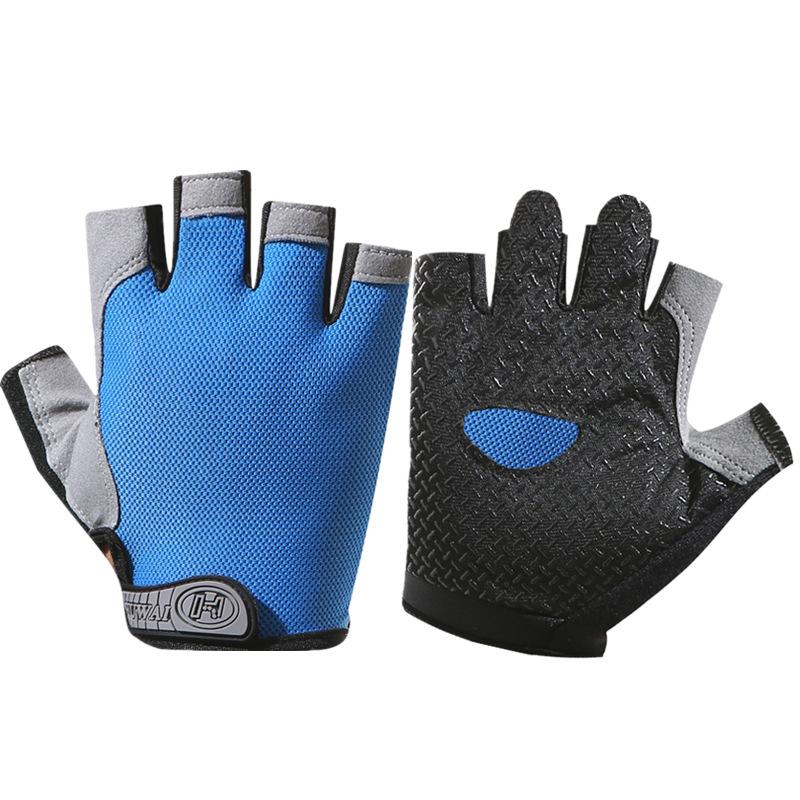 Cycling men's half finger sports fitness women's summer thin outdoor spinning bicycle non-slip dew finger shock absorption and breathability