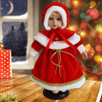 Porcelain Doll Ceramic In Outfit Beautifully Crafted with Hat Makeup Face Collectible