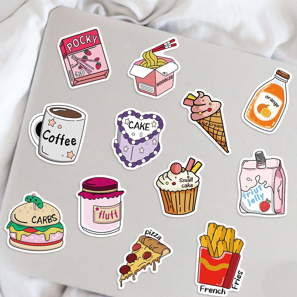 50/100PCS Hand drawn Snack Club Graffiti Stickers Guitar Notebook Luggage DIY Waterproof Desk Stationery Stickers