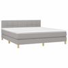 3140625 vidaXL Divan Bed with Mattress Light Grey 160x200cm Fabric