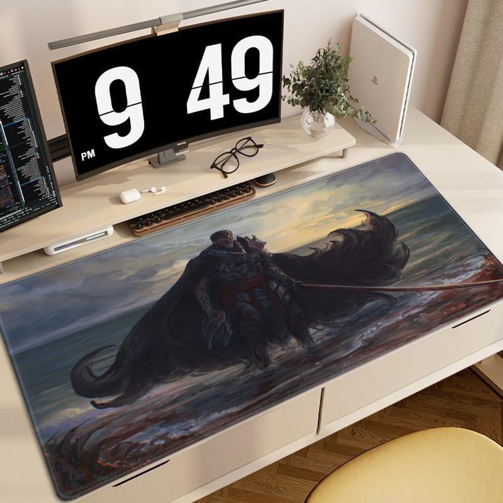 Black White Anime Mouse Pad Guts Sword In Berserk Gamer Mouse Mat Computer Gaming Accessories Keyboard Laptop Mouse Desk Pad