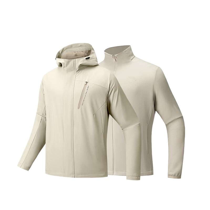 

Anta Outdoor Series Soft Shell Буквенный Удобный Простой Теплый Спортивный Повседневный Куртка с капюшоном Три-в-одном Мужские куртки 952546611-1 S