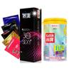 Elasun 54 Pcs 10 Types Latex Dots Pleasure Ultra Thin Ice Hot Condoms Adult Sex Safer Contraception Condoms for Couples