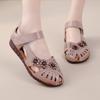 Fashion GKTINOO Summer New Handmade Women's Shoes National Style Genuine Leather Hollow Women's Sandals Soft Flat with Sandals