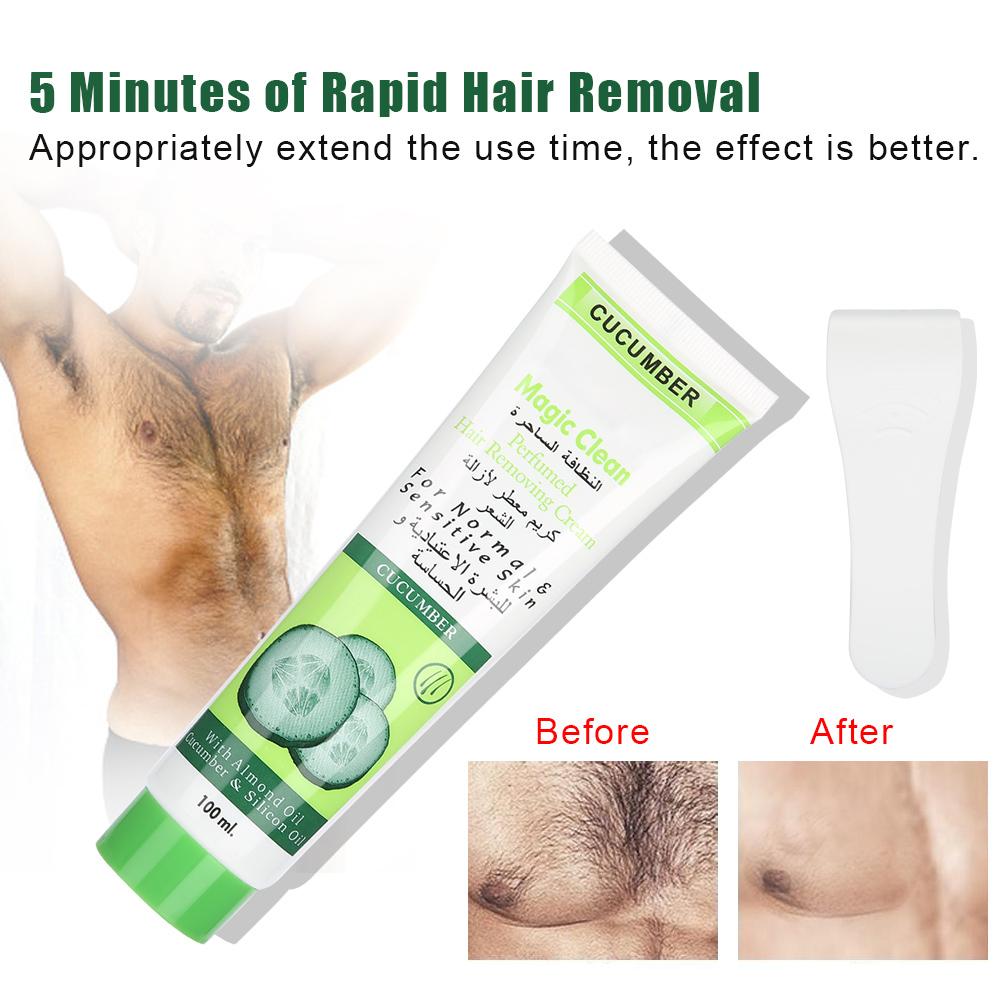 100g Unisex Cucumber Moisturizing Hair Removal Cream Natural Gentle Depilatory Cream