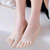Velvet mesh toe socks