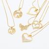 Irregular Heart-Shaped Hollow Pendant Necklace - Elegant Love Design for Women