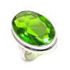 Peridot Gemstone 925 Sterling Silver Jewelry Ring Size 3.5
