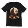 Bigfoot Pilgrim Roasted Turkey Thanksgiving Day Black T-Shirt
