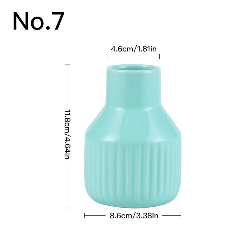 Einfache bunte Vase Keramik Hydrokulturvase Kunst Blumenarrangement Kreative Heimdekoration Desktop-Ornamente Pflanztopf