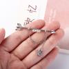 Heart Pendant Long Ear Stud Ear Bone Stud Industrial Barbell Earring Cartilage Stud Earrings