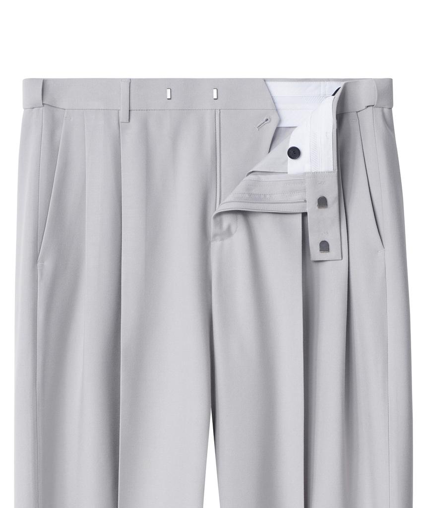 MUSINSA STANDARD Super Wide Hidden Banding Slacks [Light Gray]