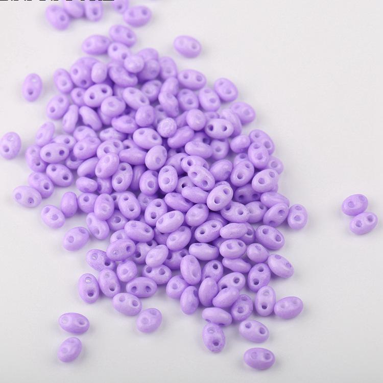 

2.5x5мм Чешские стеклянные бусины с двумя отверстиями свиной носик для DIY ювелирных изделий, серег, ожерелий, цветов - упаковка 10г