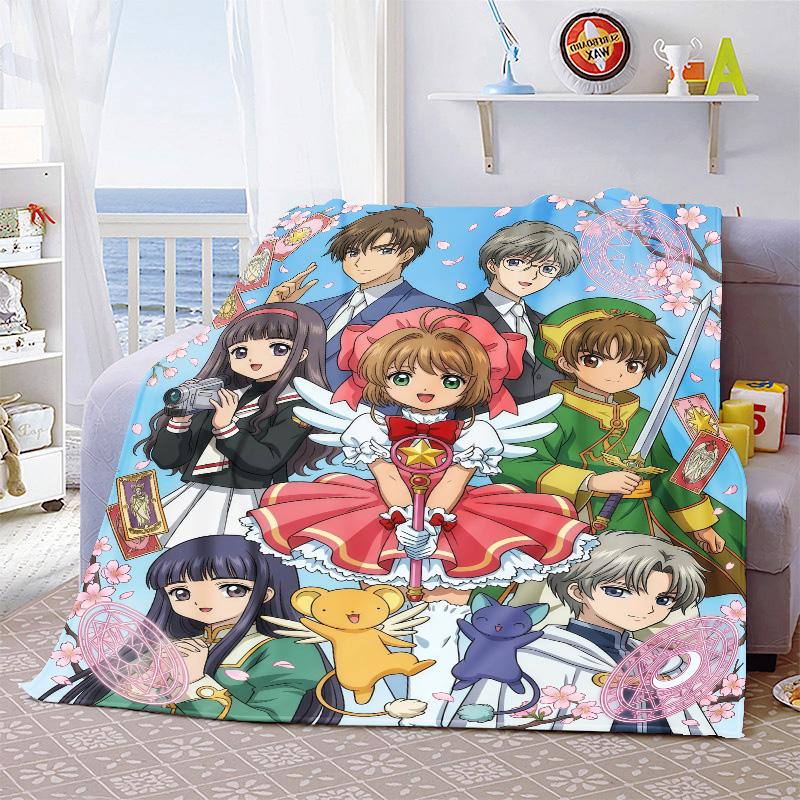 Cardcaptor Sakura Soft Warm Flannel Blanket Throw Cozy Lightweight Blanket for Sofa Bed Home Decor -QJY