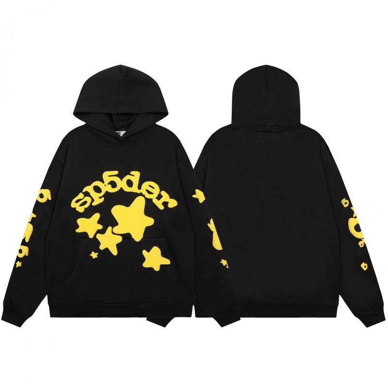 Mens Spider Web Graphic Hoodie High Street Loose Fit Long Sleeve Pullover Teens