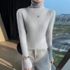 Women's 100% Pure Wool Slim-Fit Mock Neck Sweater, Autumn/Winter 2025 New Style