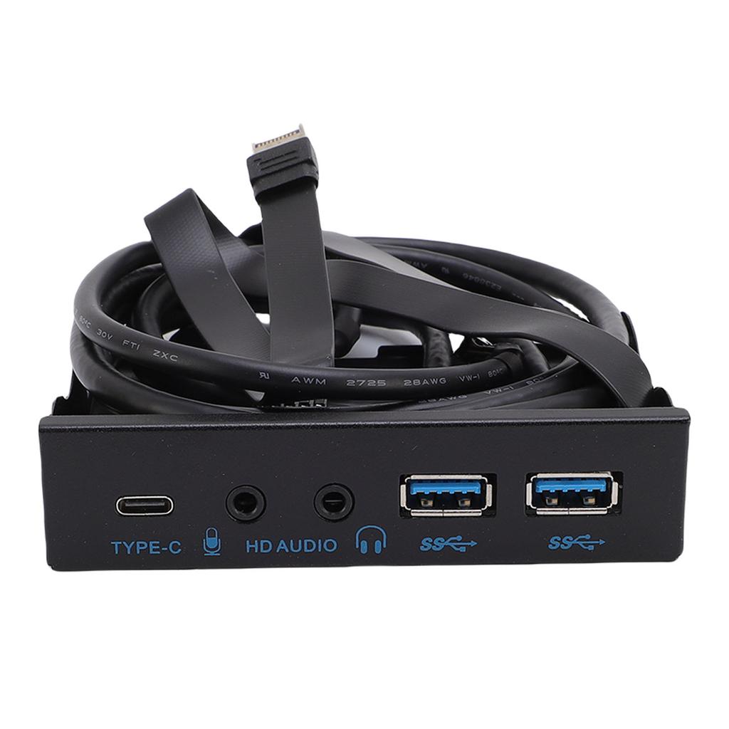 USB Front Panel Hub 3.2 Floppy Drive Bit 10Gbps 3.5in 19pin To USB3.0 2 USB3.0 TYPE C HD Sound for PC Computer