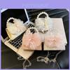 Stylish Chain Strap Children's Pearl Handbag For Boys And Girls With Adorable Bow Design