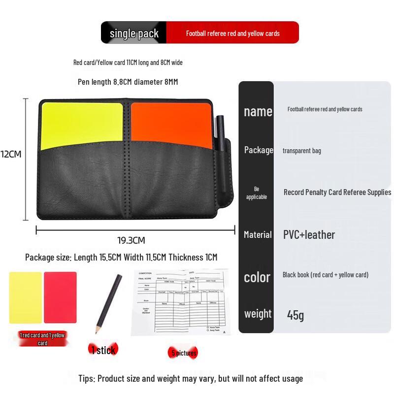 WEZHO Professional Football Referee Card Set