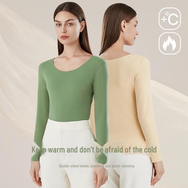 Dámský antibakteriální bezešvý termotop 7A – Kulatý výstřih, tenký, základní vrstva pro podzim/zimu.