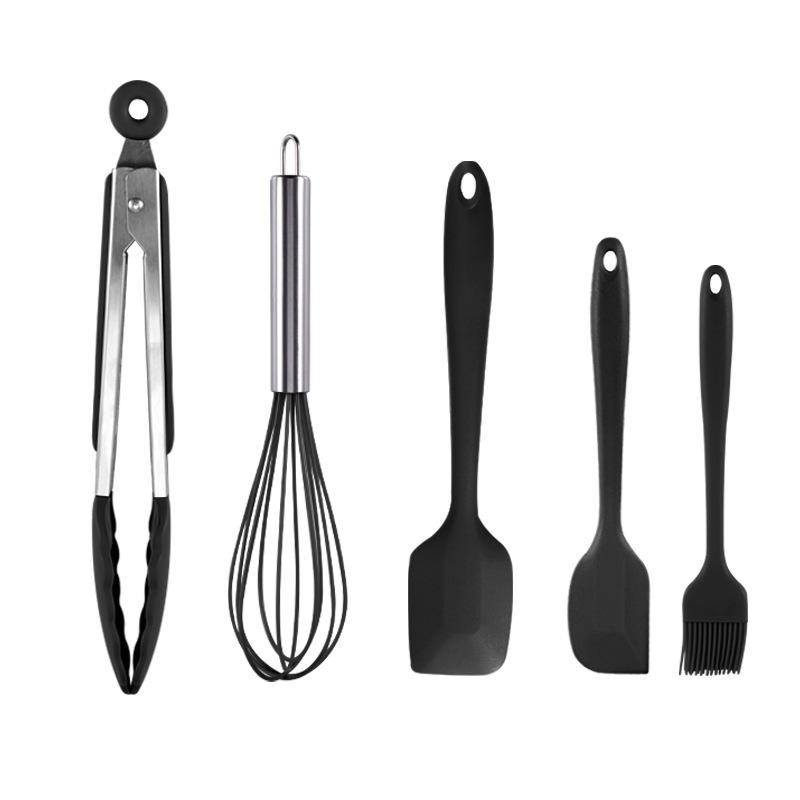 Baking Kitchenware Set with Silicone Scraper, Spatula, Oil Brush, Egg Beater, Steak Clip, and Heat-Resistant Baking Tools