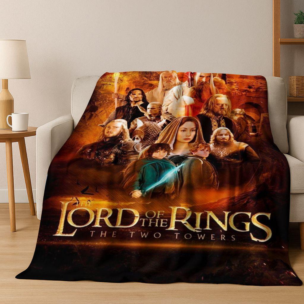 26 Style L-Lord of Rings H-Hobbit Movie Flannel Blanket,Warm and Cozy Soft Throw Blanket for Home Bedroom Bed Sofa Cover Gift