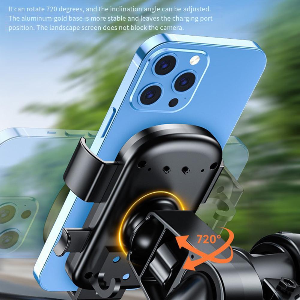 Sturdy Motorcycle Stand Motorcycle Phone Holder Heavy Rain Protection Anti-permeability Design Mobile Device Protection