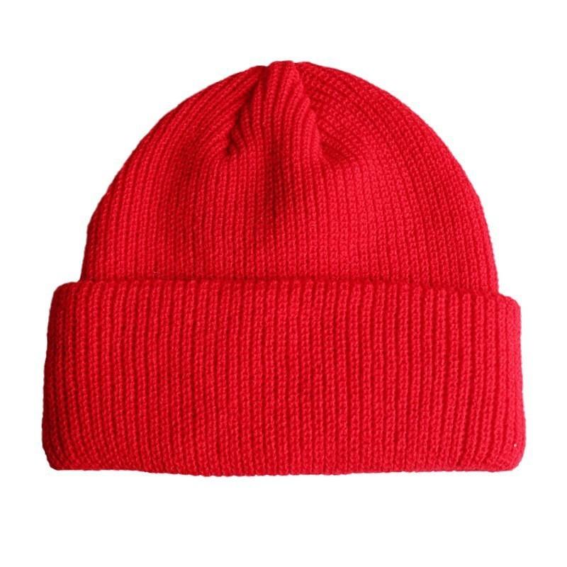 Korean unisex solid color fashion hexagonal beanie knit hat hip-hop pullover hat ski hat wool hat