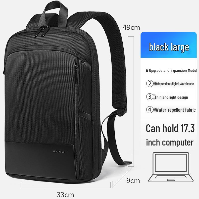 Bange Men's 17-Inch Korean Style Expandable Laptop Backpack, Lightweight Oxford Cloth