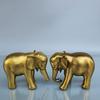Exquisitely Crafted Pair, Home Living Room Decoration, Brass Elephant Ornament, Decorative Craft